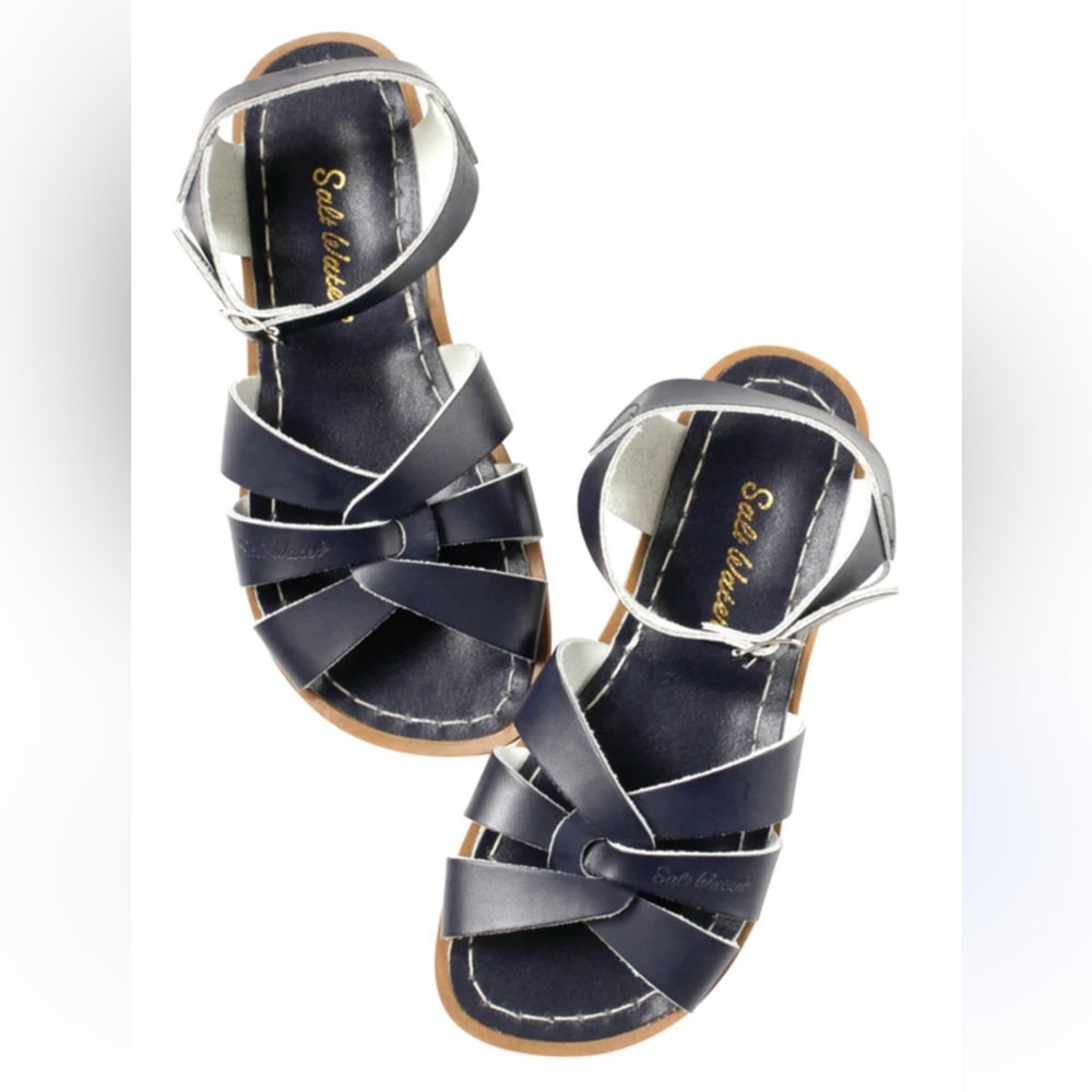 Saltwater Stylish Navy Blue Kids Sandals size 9 kids